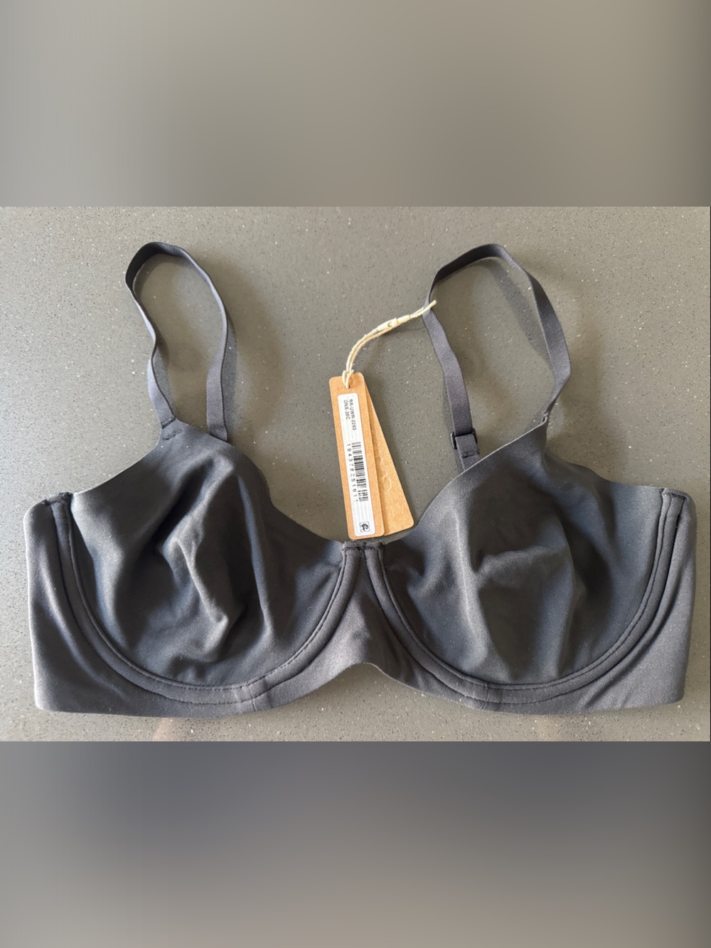 SKIMS Unlined Demi Bra Onyx